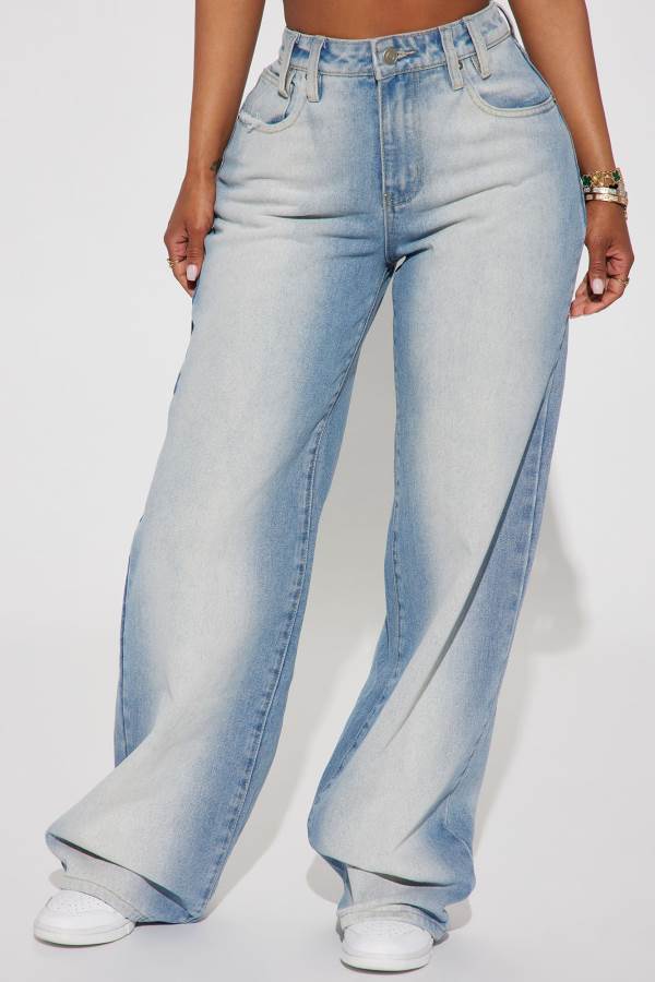 Light Wash Fashion Nova Mesquit Y2K Baggy Women Jeans USA | 408372FPJ