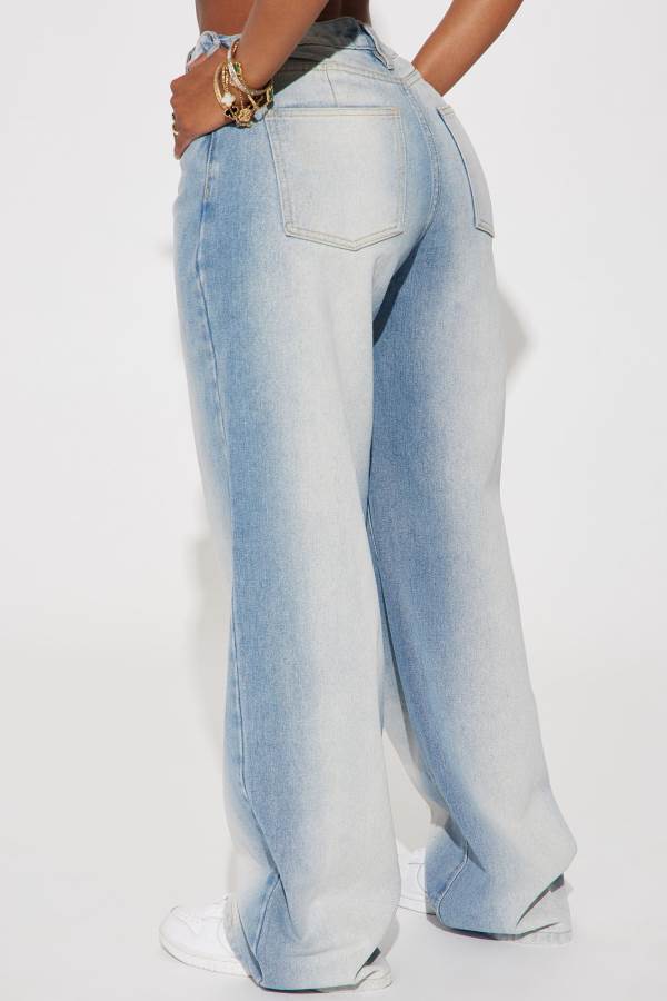 Light Wash Fashion Nova Mesquit Y2K Baggy Women Jeans USA | 408372FPJ