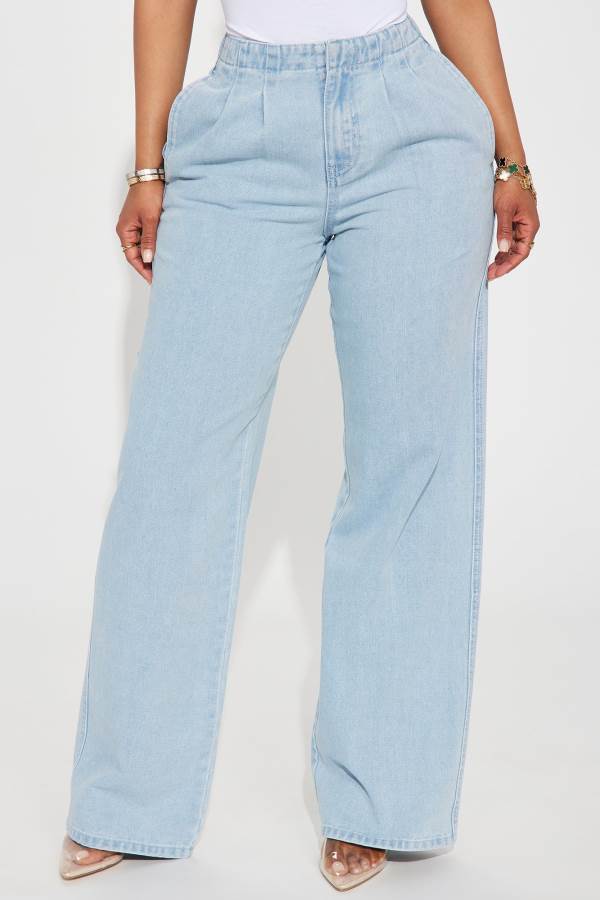 Light Wash Fashion Nova Understood The Assignment Trouser Women Jeans USA | 590182NQC