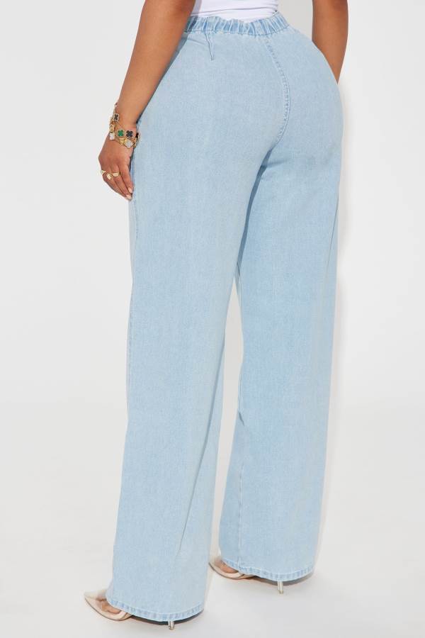 Light Wash Fashion Nova Understood The Assignment Trouser Women Jeans USA | 590182NQC