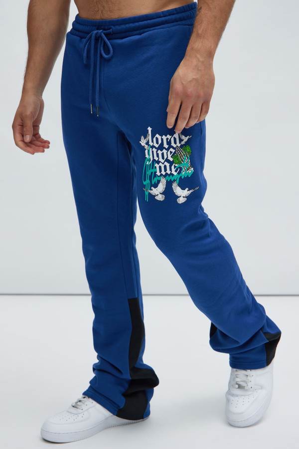 Navy Fashion Nova Maney Man Face Men Sweatpants USA | 485916ZSR