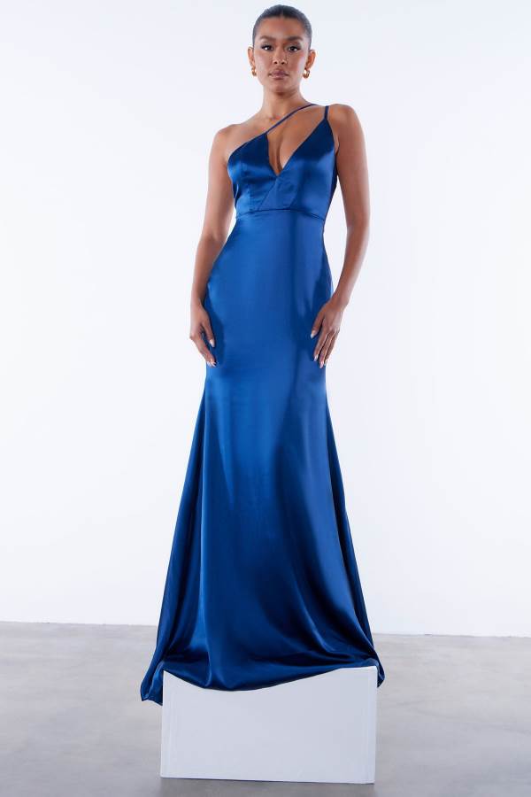 Navy Fashion Nova Tara Maxi Women Dress USA | 298367MYF