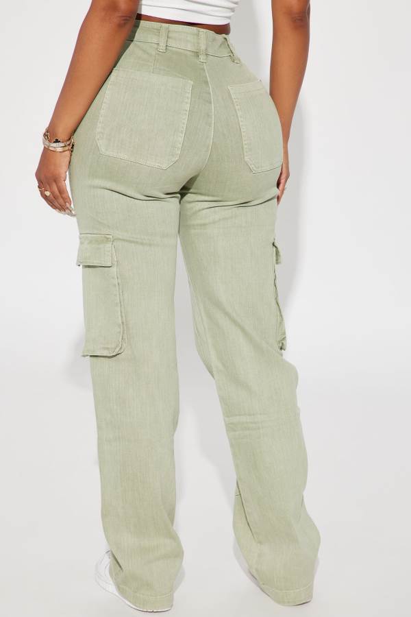 Olive Fashion Nova Mission Accomplished Cargo Women Pants USA | 176285QKX