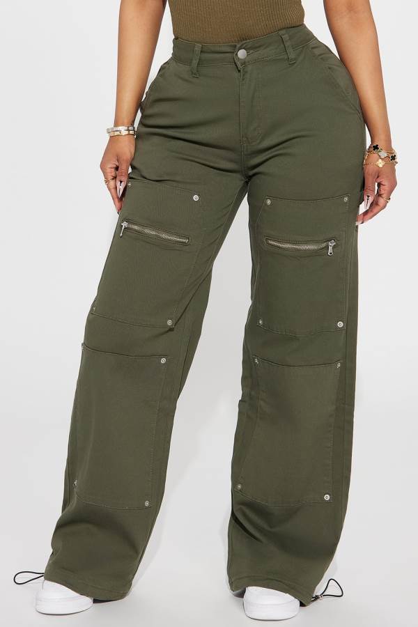 Olive Fashion Nova Top Of Mind Cargo Women Joggers USA | 829730LQS