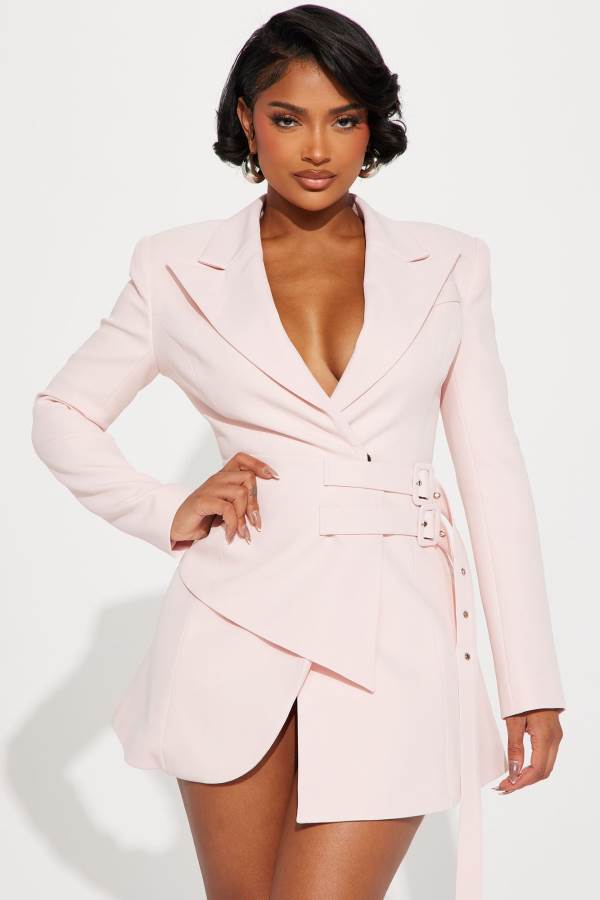 Pink Fashion Nova Alexa Mini Blazer Women Dress USA | 594680GJS