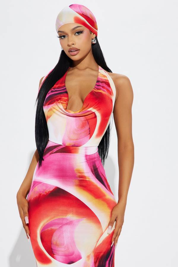 Pink Fashion Nova Beautiful Days Maxi Set Women Dress USA | 045379RDA