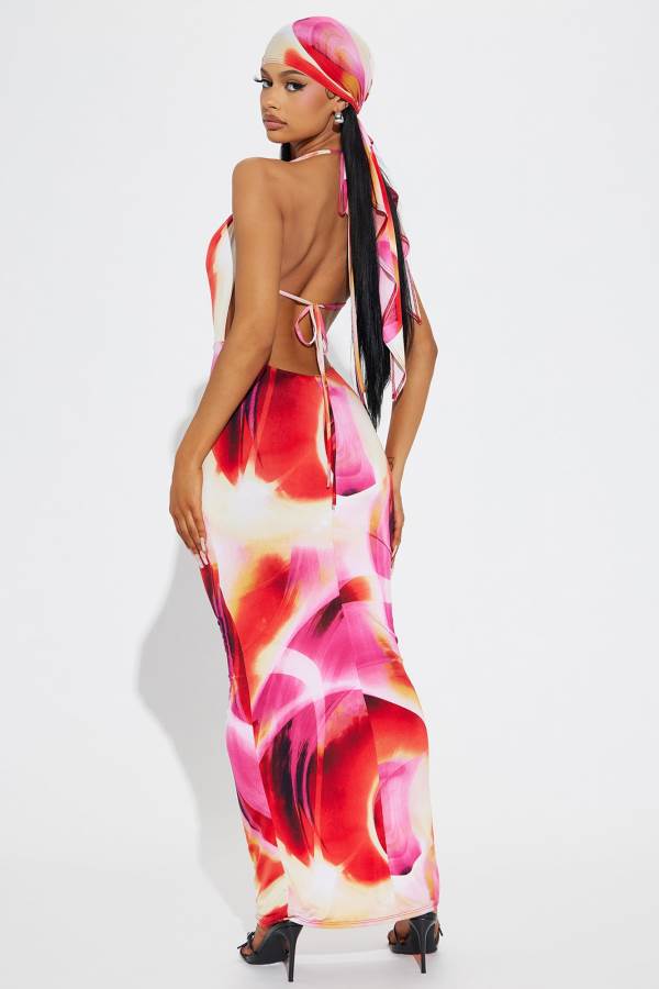 Pink Fashion Nova Beautiful Days Maxi Set Women Dress USA | 045379RDA