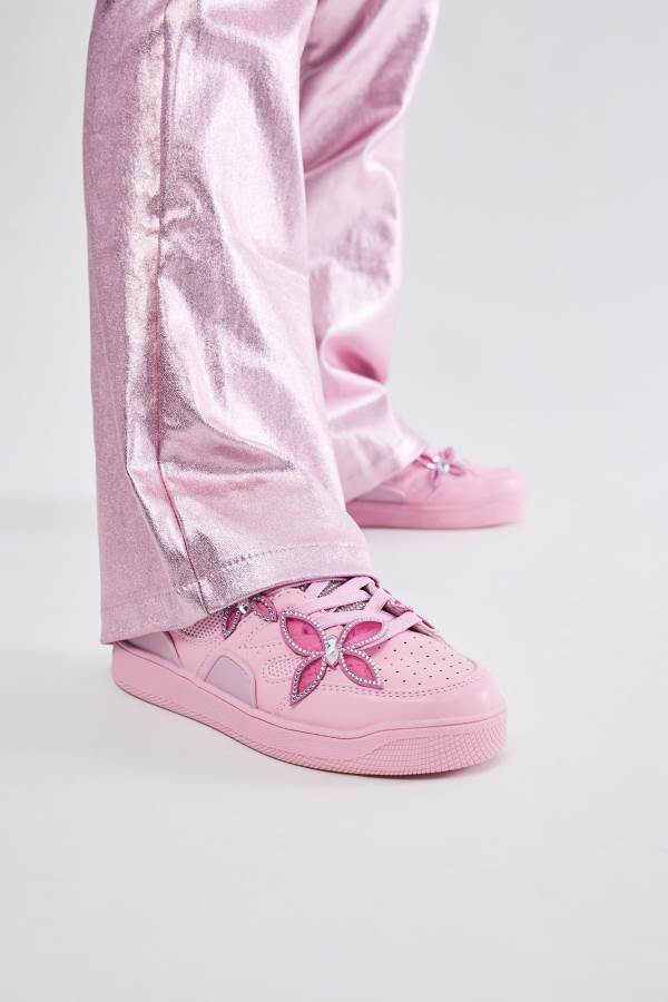 Pink Fashion Nova Butterfly Effect Women Sneakers USA | 467319TMX