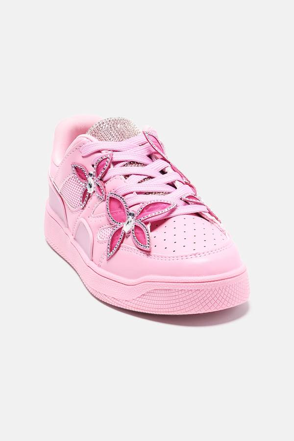 Pink Fashion Nova Butterfly Effect Women Sneakers USA | 467319TMX