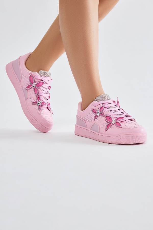 Pink Fashion Nova Butterfly Effect Women Sneakers USA | 467319TMX