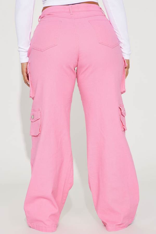 Pink Fashion Nova Elliana Cargo Women Pants USA | 471953JNB