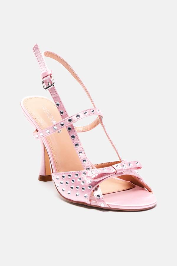 Pink Fashion Nova Keep Me Near Slingback Heeled Women Sandals USA | 270398LQF