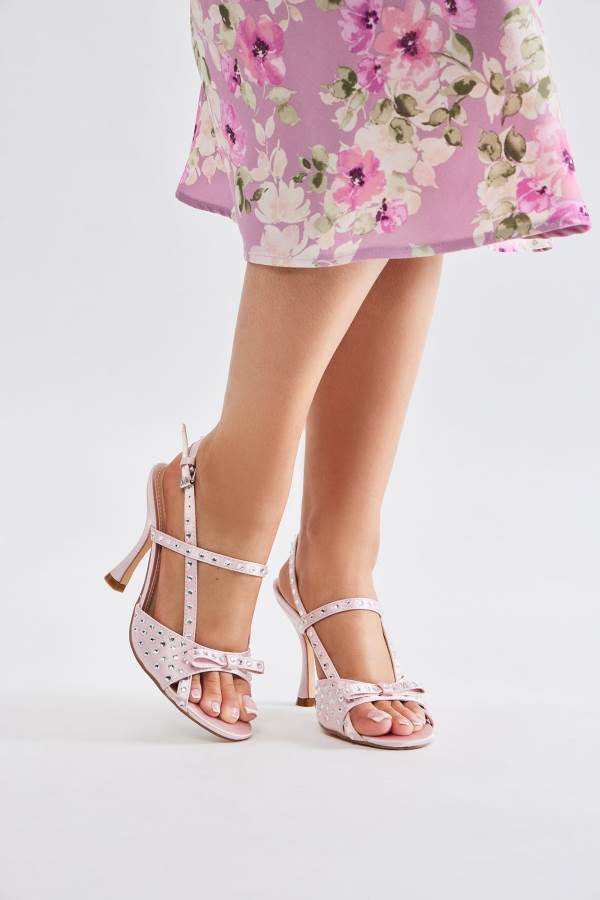 Pink Fashion Nova Keep Me Near Slingback Heeled Women Sandals USA | 270398LQF