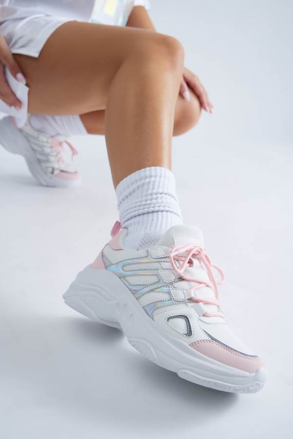 Pink Fashion Nova See You Around Women Sneakers USA | 485621VRH