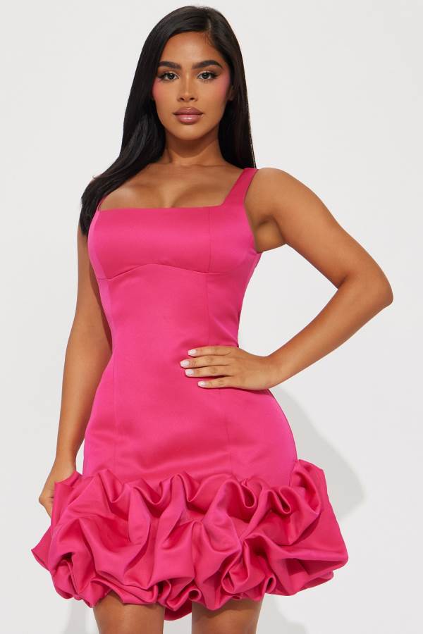 Pink Fashion Nova Sienna Satin Mini Women Dress USA | 869251LGB