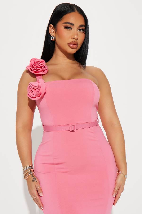 Pink Fashion Nova Vanessa Maxi Women Dress USA | 237658YIV