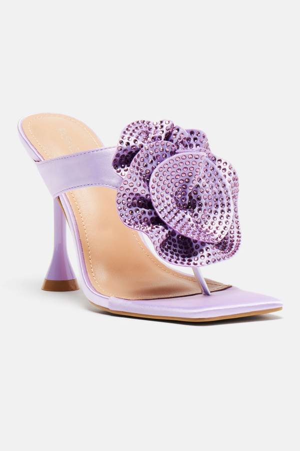 Purple Fashion Nova In First Place Heeled Women Sandals USA | 623078VYD