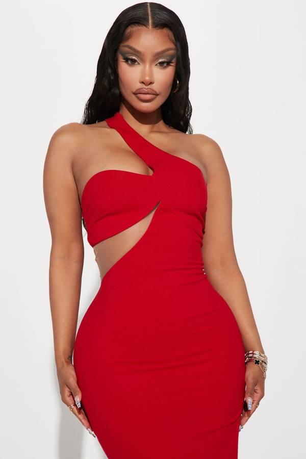 Red Fashion Nova After Dinner Cocktail Maxi Women Dress USA | 597324HFC