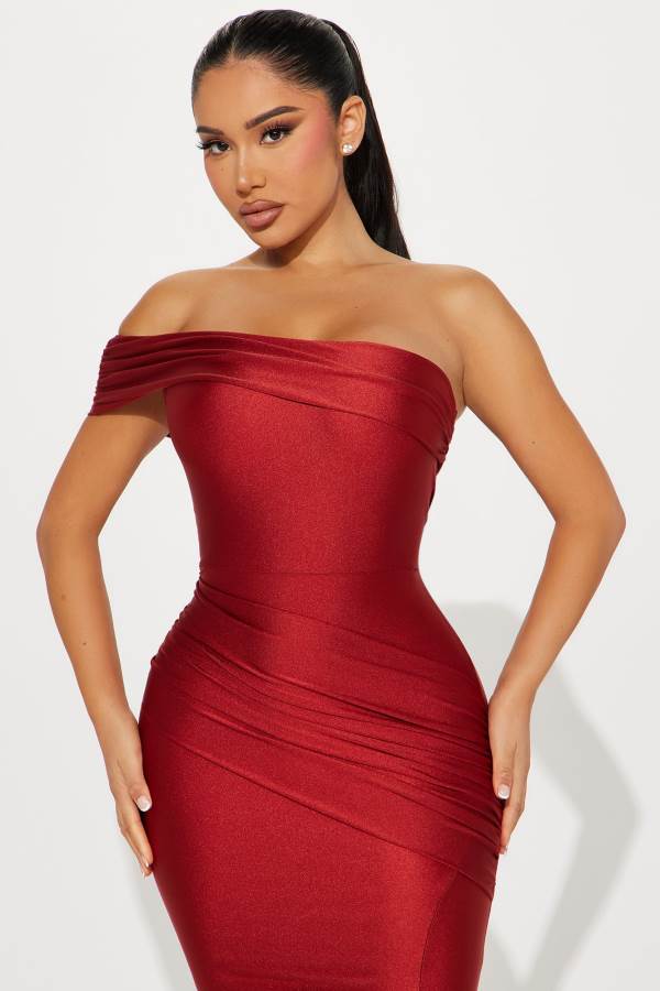 Red Fashion Nova Save A Dance Maxi Women Dress USA | 374056PCW