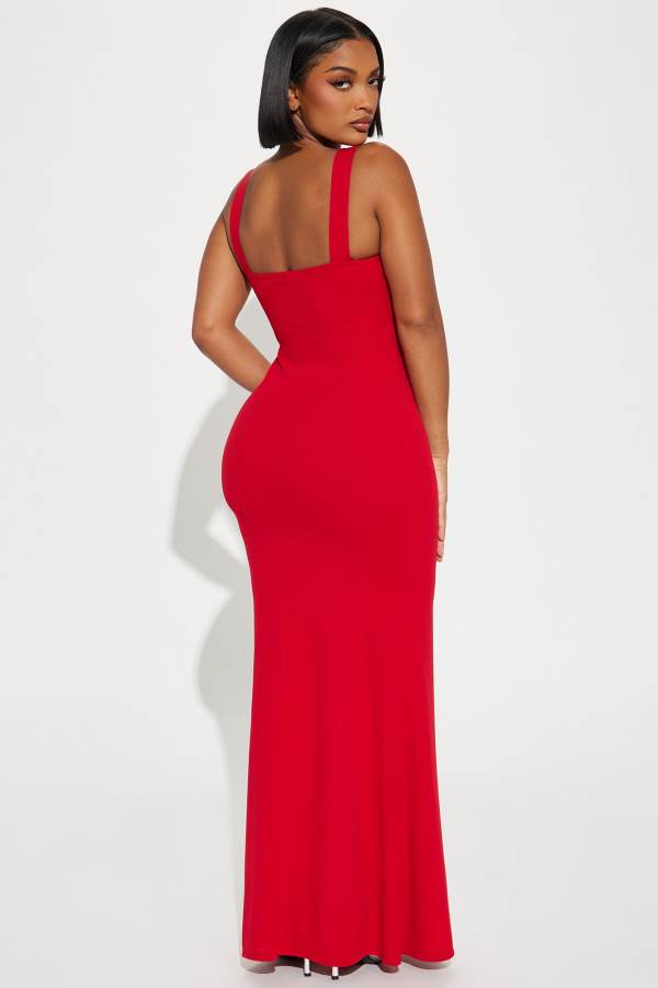 Red Fashion Nova Sidney Maxi Women Dress USA | 907534FTV