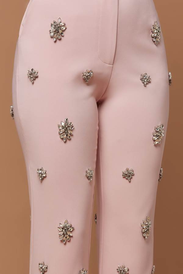 Rose Fashion Nova Verona Embellished Women Pants USA | 902157AUL