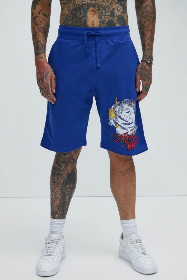 Royal Fashion Nova Better Days Blooming Men Sweatshorts USA | 654830UES