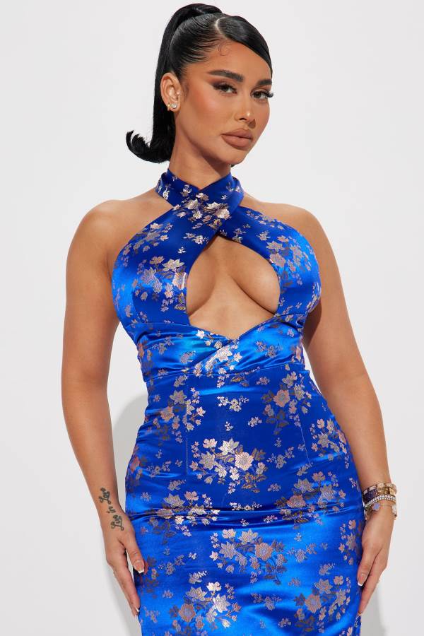 Royal Fashion Nova Letitia Halter Midi Women Dress USA | 872349KPE