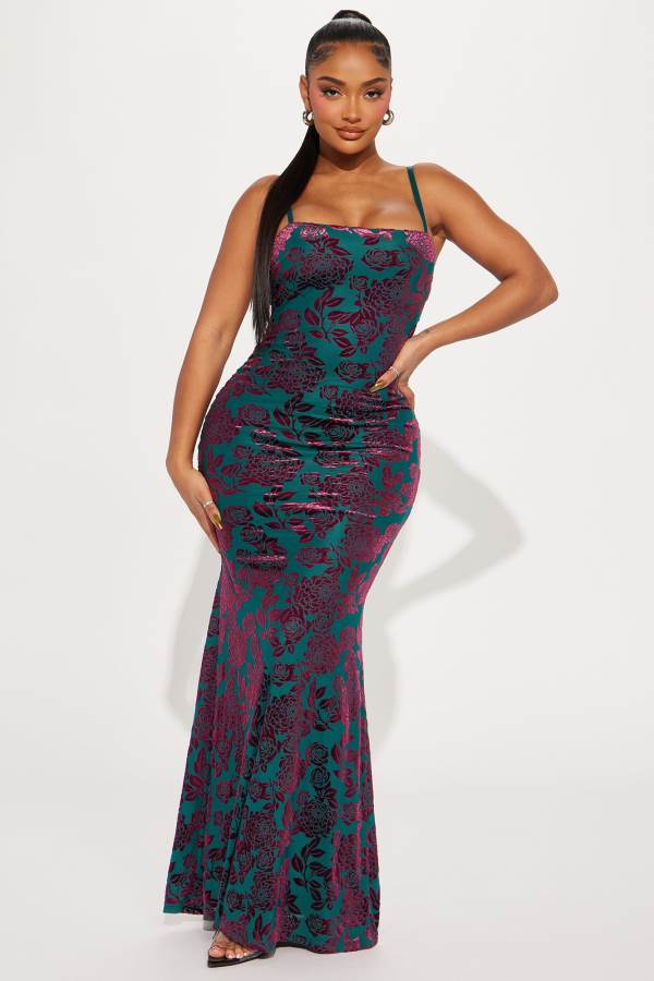 Turquoise Fashion Nova Allison Mesh Maxi Women Dress USA | 098214URI