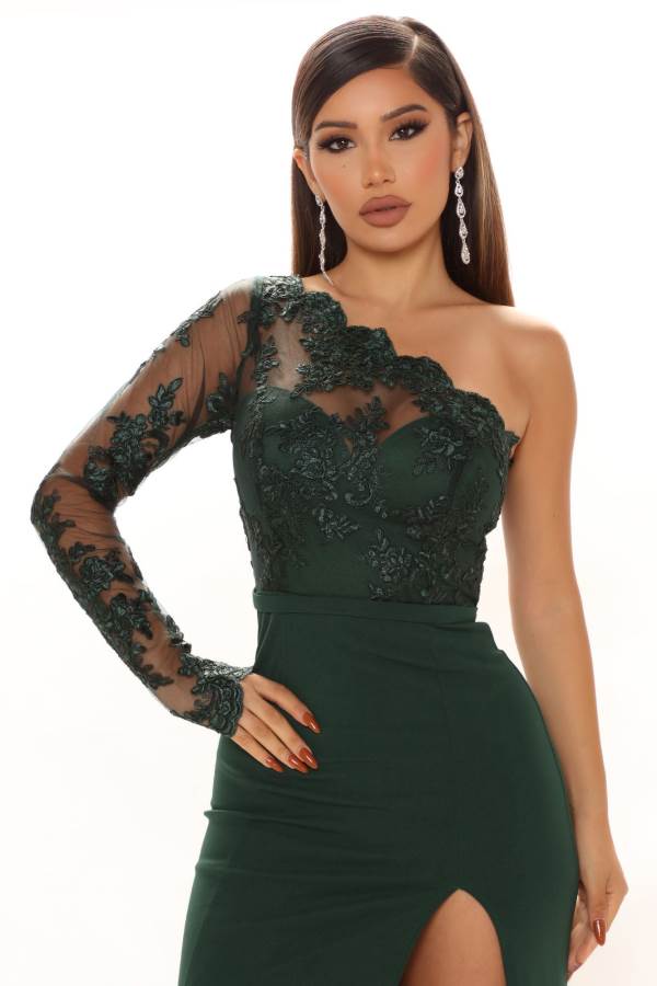 Turquoise Fashion Nova Bonita Lace Maxi Women Dress USA | 439685XTK