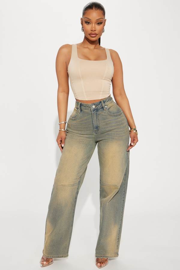 Wash Fashion Nova Always Pressed Baggy Women Jeans USA | 174259KOB