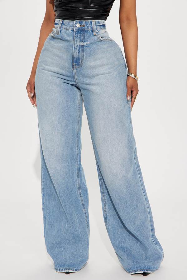 Wash Fashion Nova Back In The Game Baggy Women Jeans USA | 876423OKM