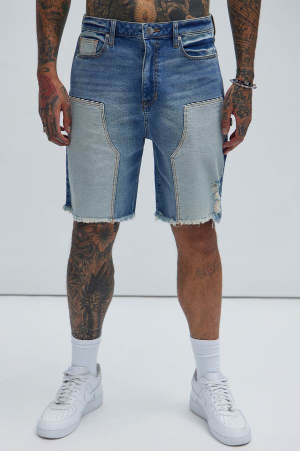 Wash Fashion Nova Braddy Carpenter Relaxed Men Shorts USA | 275814EAI