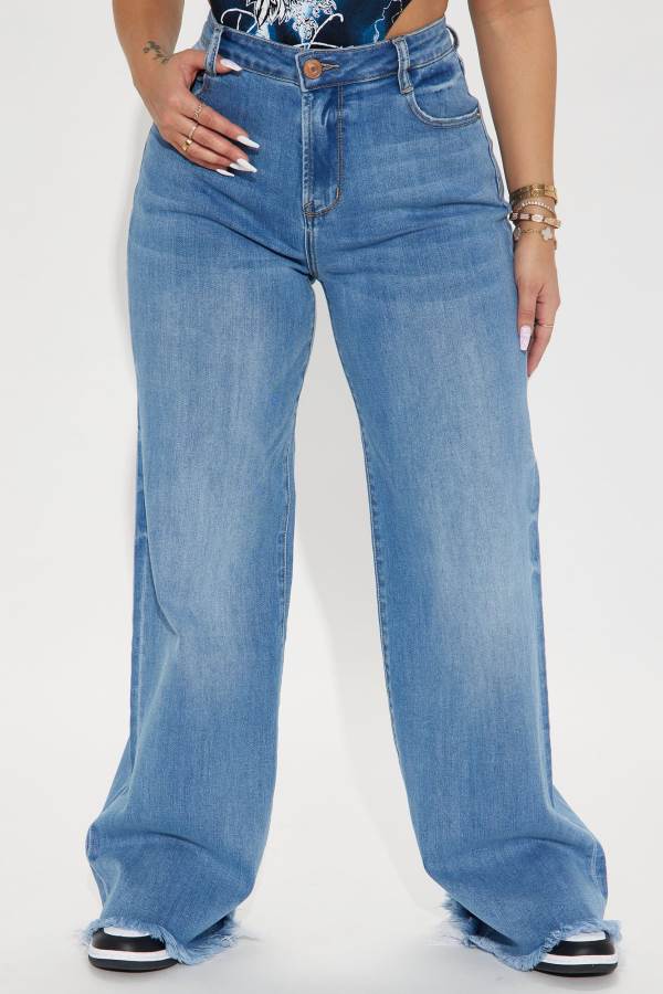 Wash Fashion Nova Can't Be Bothered Soft Stretch Wide Leg Women Jeans USA | 264509WFV