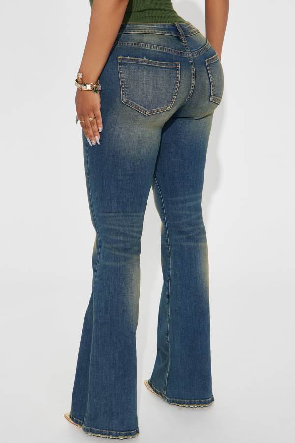 Wash Fashion Nova Express My Love Stretch Flare Women Jeans USA | 839701KXV