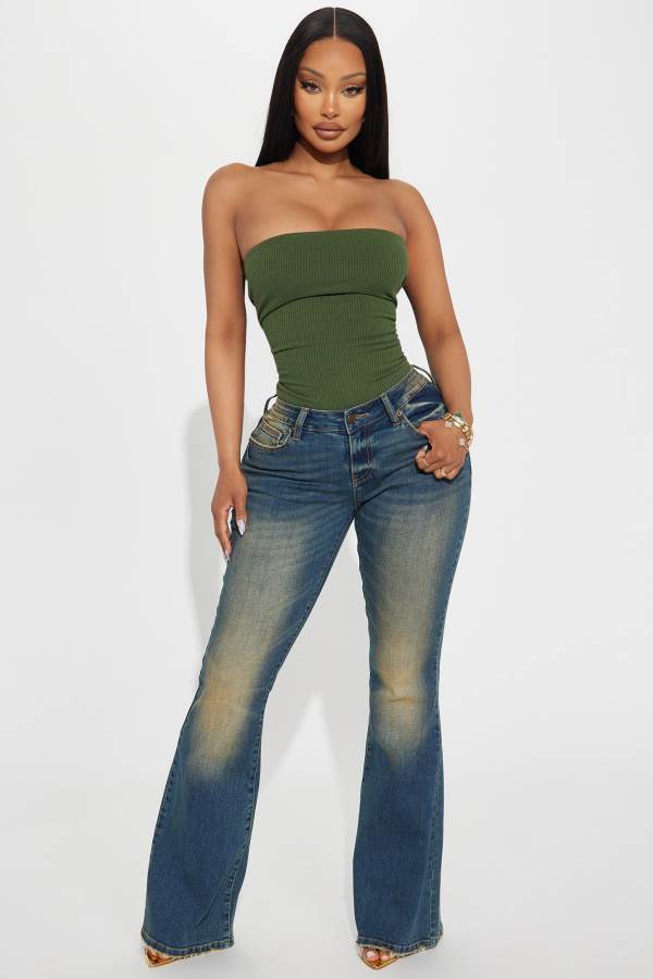 Wash Fashion Nova Express My Love Stretch Flare Women Jeans USA | 839701KXV