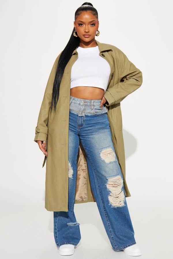 Wash Fashion Nova Gaslighter Wide Leg Ripped Women Jeans USA | 862549LFV