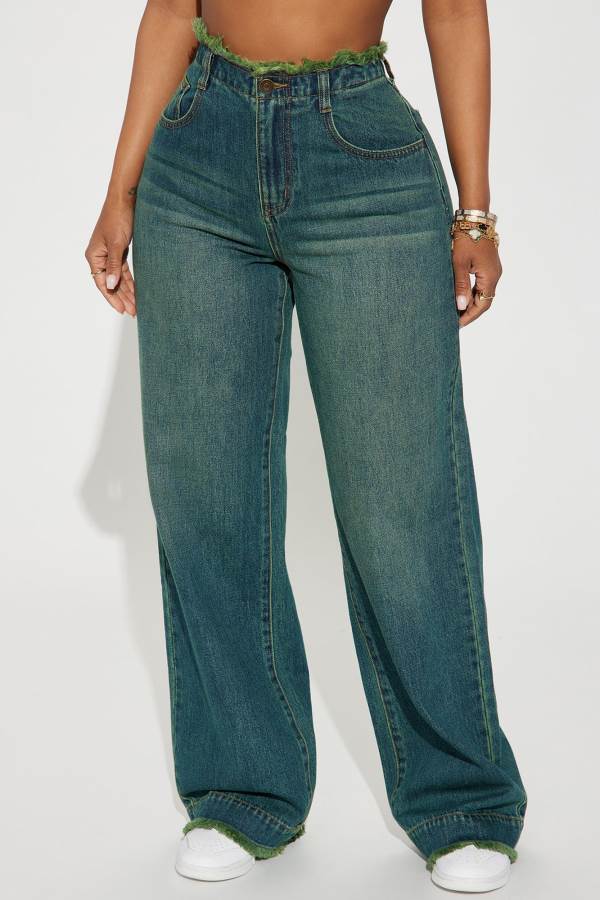 Wash Fashion Nova Gatekeeper Tinted Non Stretch Baggy Women Jeans USA | 706519AQT