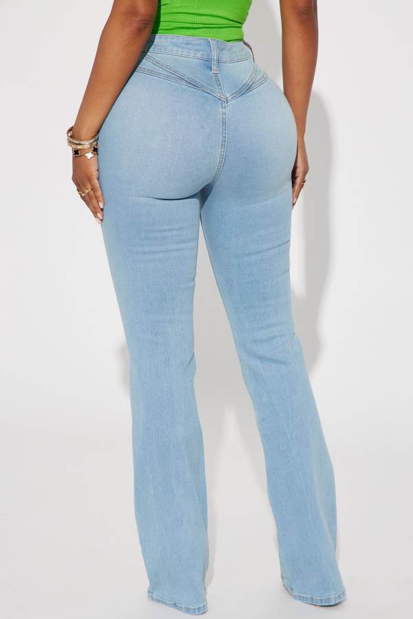 Wash Fashion Nova Got It Like That Curvy Stretch Bootcut Women Jeans USA | 915308DKS