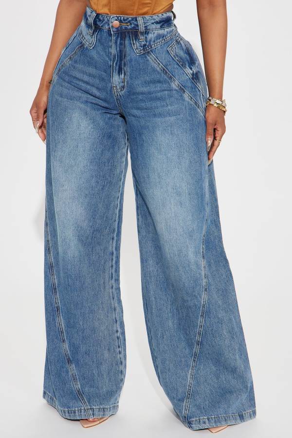 Wash Fashion Nova Obvious Reasons Baggy Women Jeans USA | 648519VEP