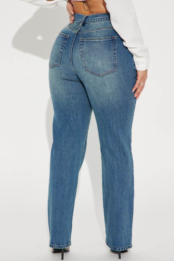 Wash Fashion Nova Off The Handle Straight Leg Women Jeans USA | 360214ZLY