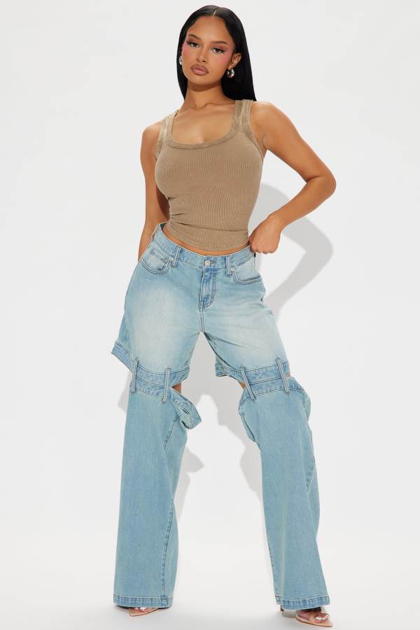 Wash Fashion Nova Point Blank Baggy Women Jeans USA | 310467LZF