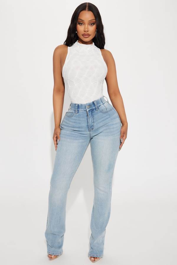 Wash Fashion Nova She Stands Out Tummy Control Bootcut Women Jeans USA | 341678XEW