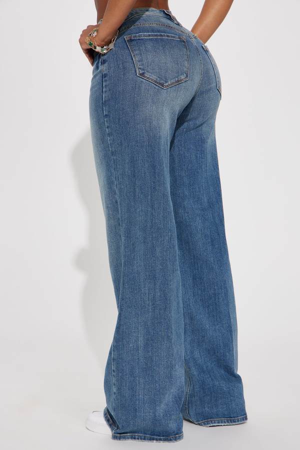 Wash Fashion Nova Stick To It Baggy Women Jeans USA | 980527LSK