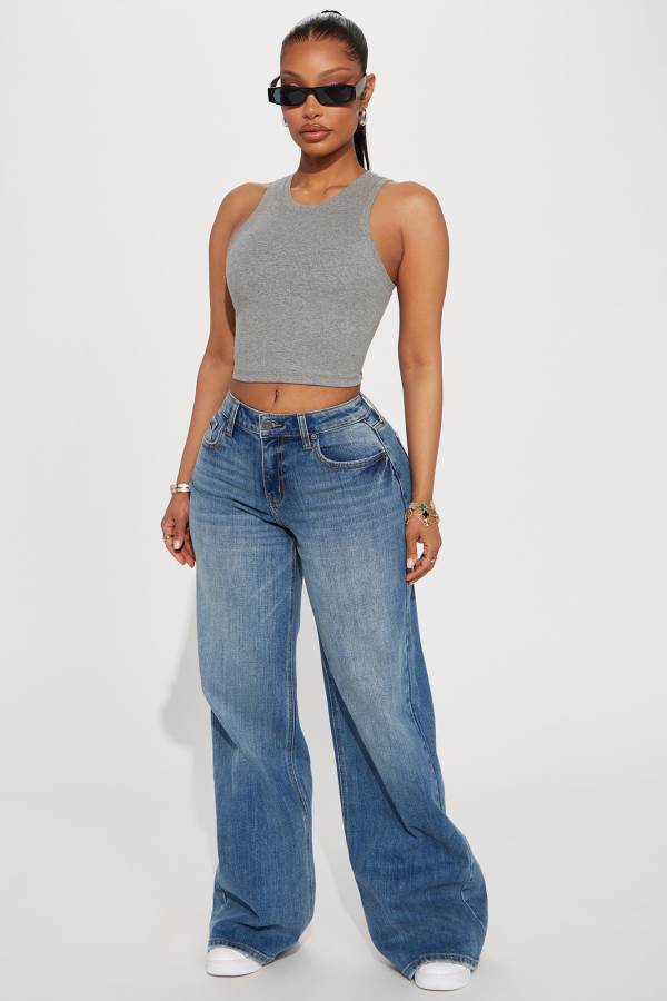 Wash Fashion Nova Stick To It Baggy Women Jeans USA | 980527LSK