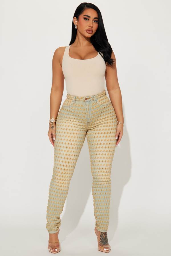 Wash Fashion Nova Take Some Time Skinny Women Jeans USA | 146807WRY