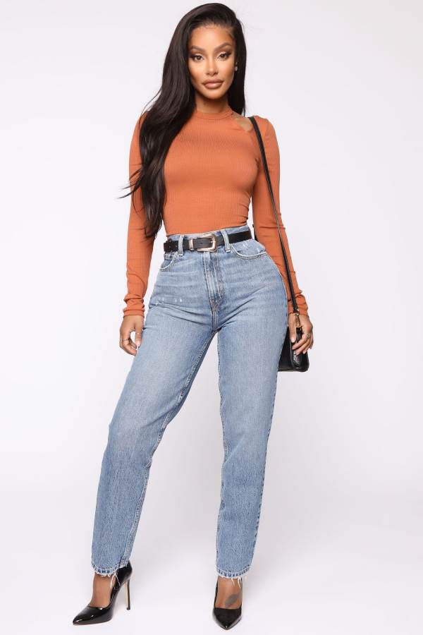 Wash Fashion Nova Very Special High Rise Mom Women Jeans USA | 516980EDG