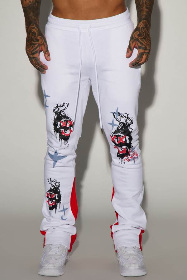 White Fashion Nova Boldy Go Flared Men Sweatpants USA | 236018BET