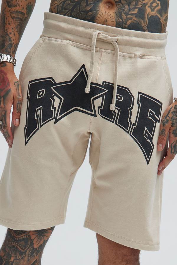 White Fashion Nova Rare Star Men Sweatshorts USA | 475813XDV