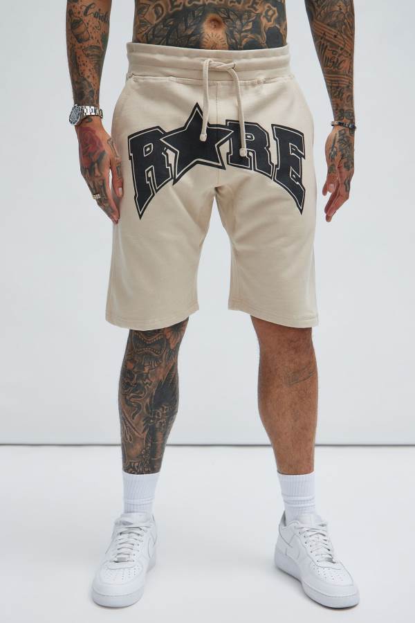 White Fashion Nova Rare Star Men Sweatshorts USA | 475813XDV