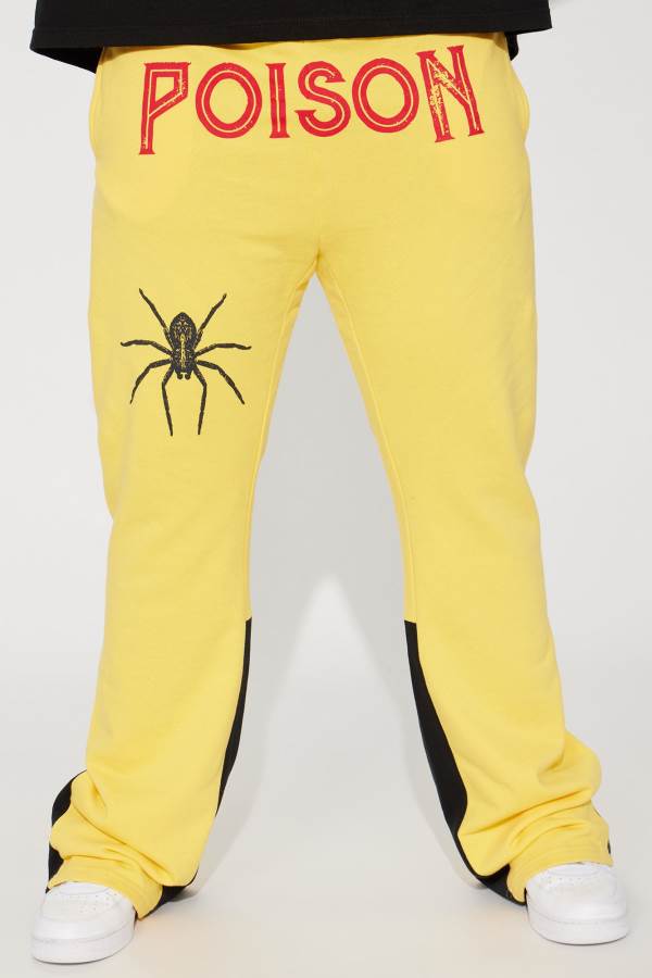 Yellow Fashion Nova Poison Flare Men Sweatpants USA | 358917AYQ